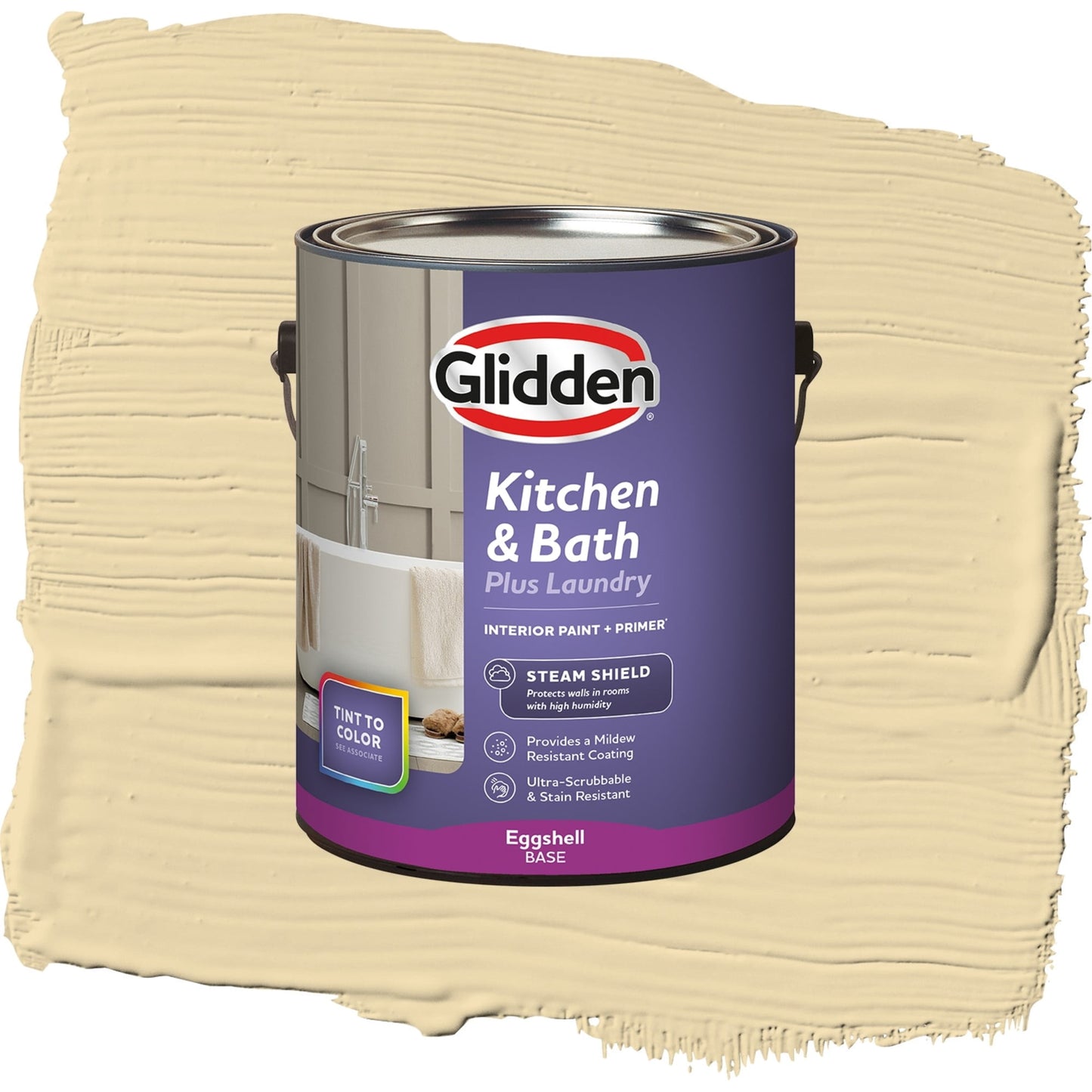 Glidden Glidden Kitchen Bath and Laundry Caramelized Pears / Beige, Eggshell Interior Paint with Primer, 1 Gallon