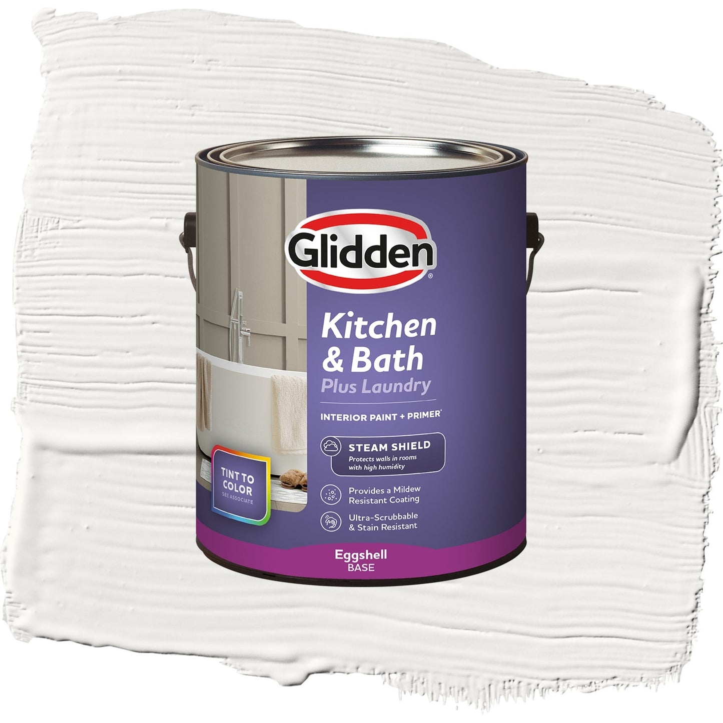 Glidden Glidden Kitchen Bath and Laundry Silver Feather / Beige, Eggshell Interior Paint with Primer, 1 Gallon