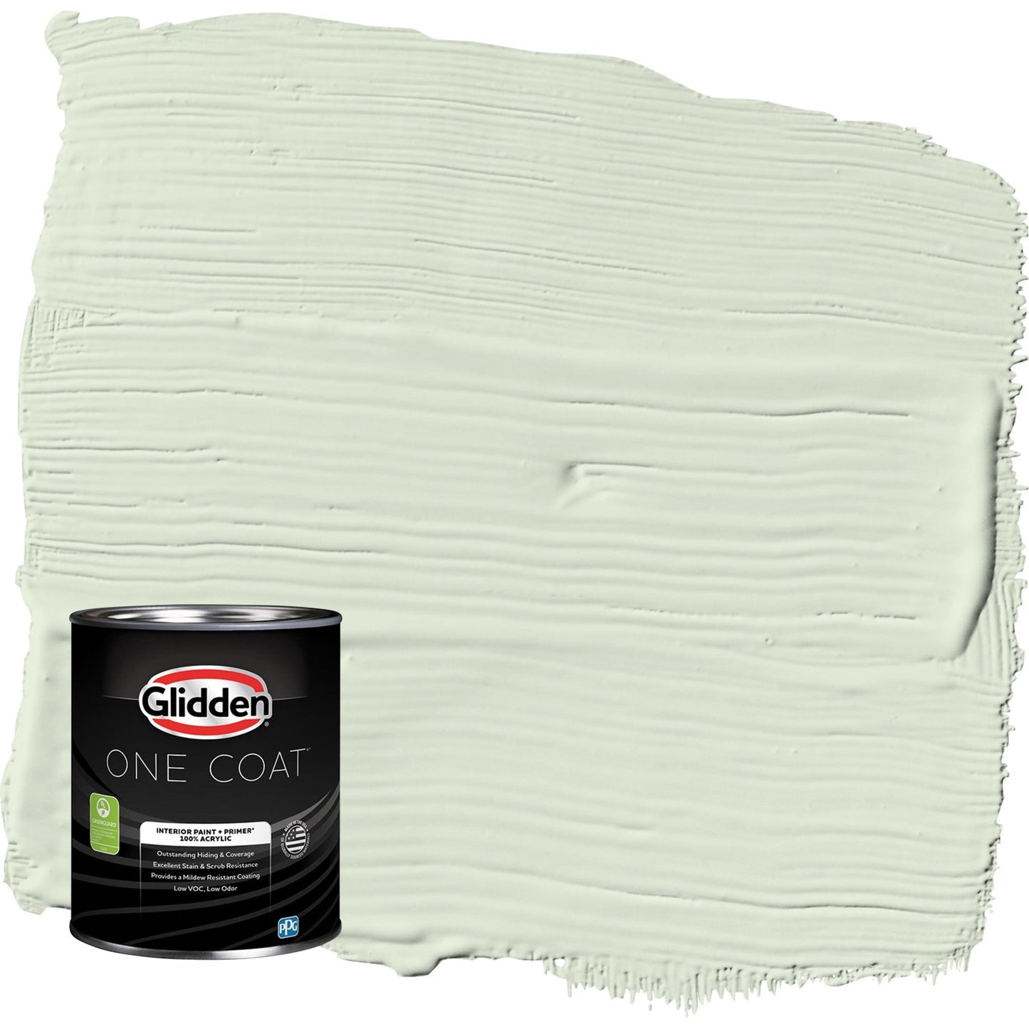 Glidden One Coat Lime Spritz / Green Semi-Gloss Interior Paint with Primer, 1 Quart