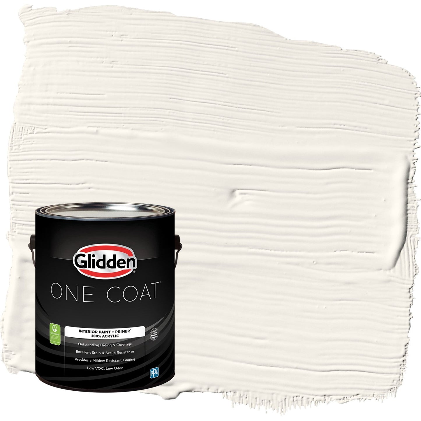 Glidden One Coat Cow's Milk / Off White Flat Interior Paint with Primer, 1 Gallon