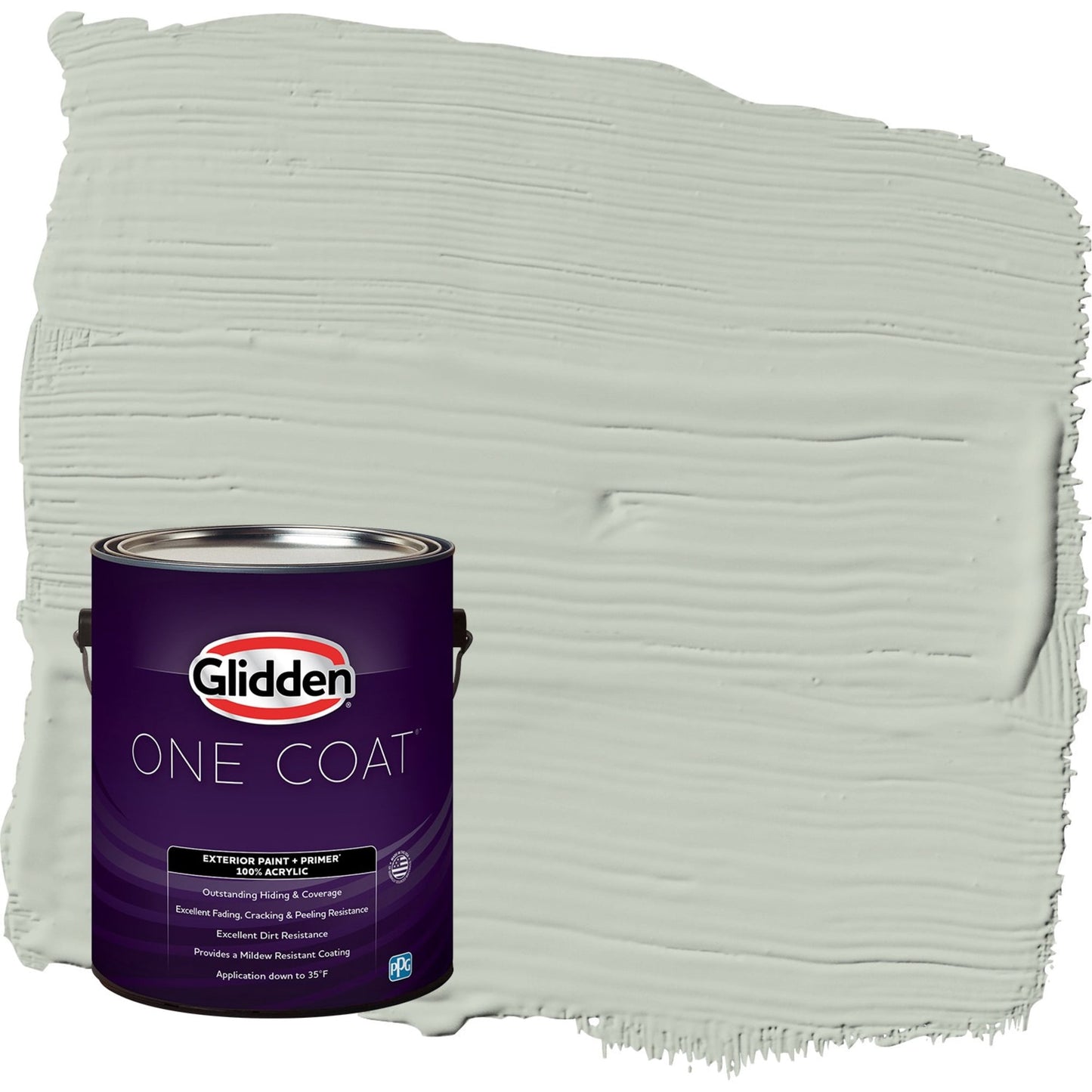 Glidden One Coat Life Lesson / Green Semi-Gloss Exterior Paint with Primer, 1 Gallon