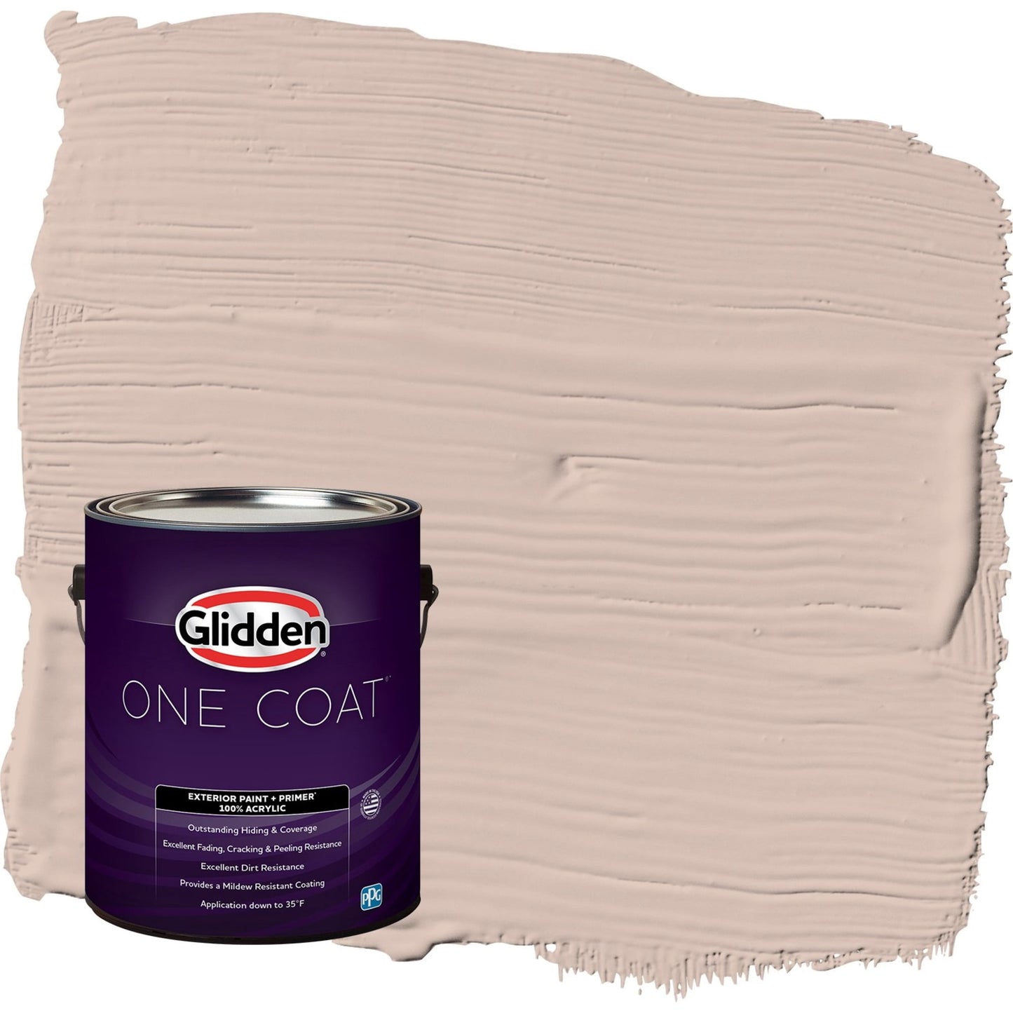 Glidden One Coat Wild Rice / Orange Flat Exterior Paint with Primer, 1 Gallon
