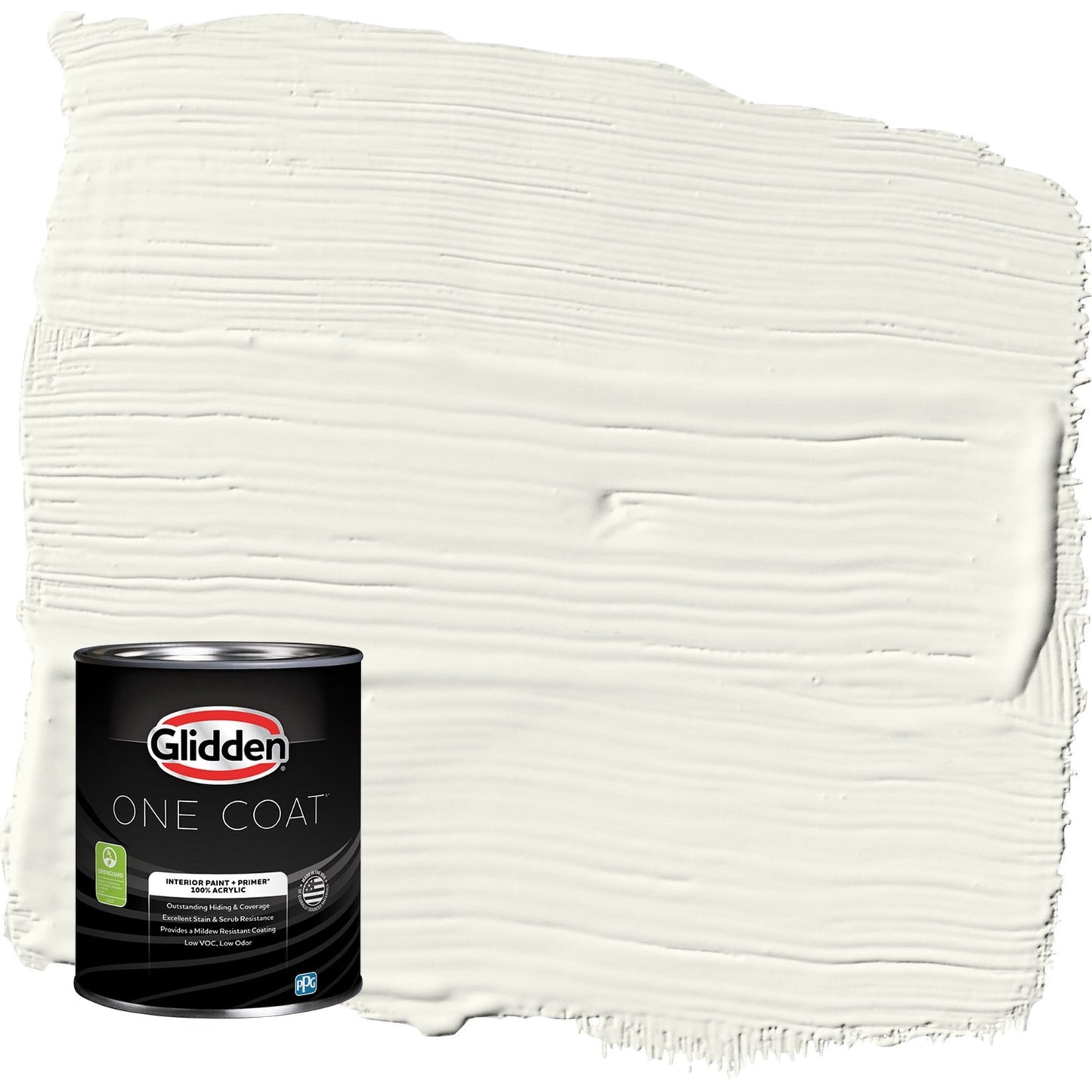 Glidden One Coat Gypsum / Off-White Flat Interior Paint with Primer, 1 Quart