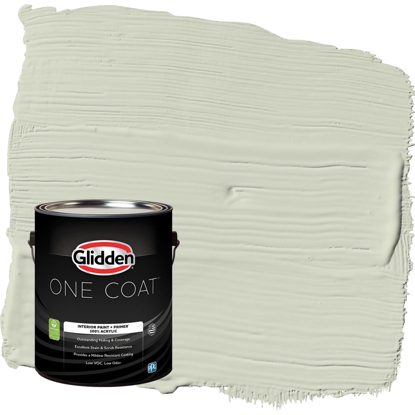Glidden One Coat White Sage / Green Semi-Gloss Interior Paint with Primer, 1 Gallon