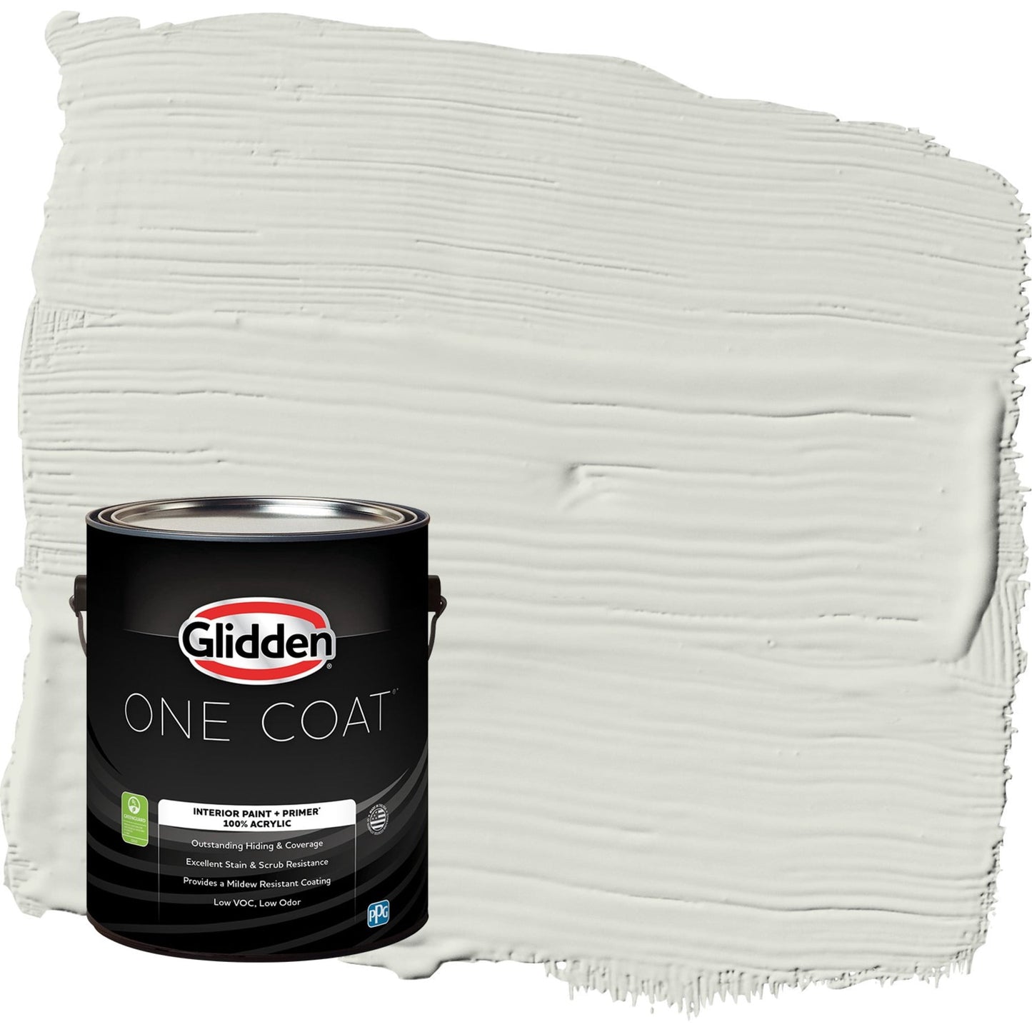 Glidden One Coat Anonymous / Green Flat Interior Paint with Primer, 1 Gallon