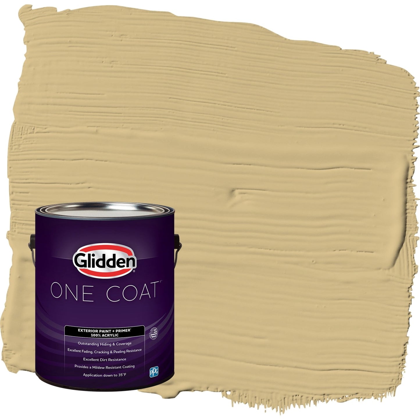 Glidden One Coat Appalachian Trail / Yellow Eggshell Interior Paint with Primer, 1 Gallon