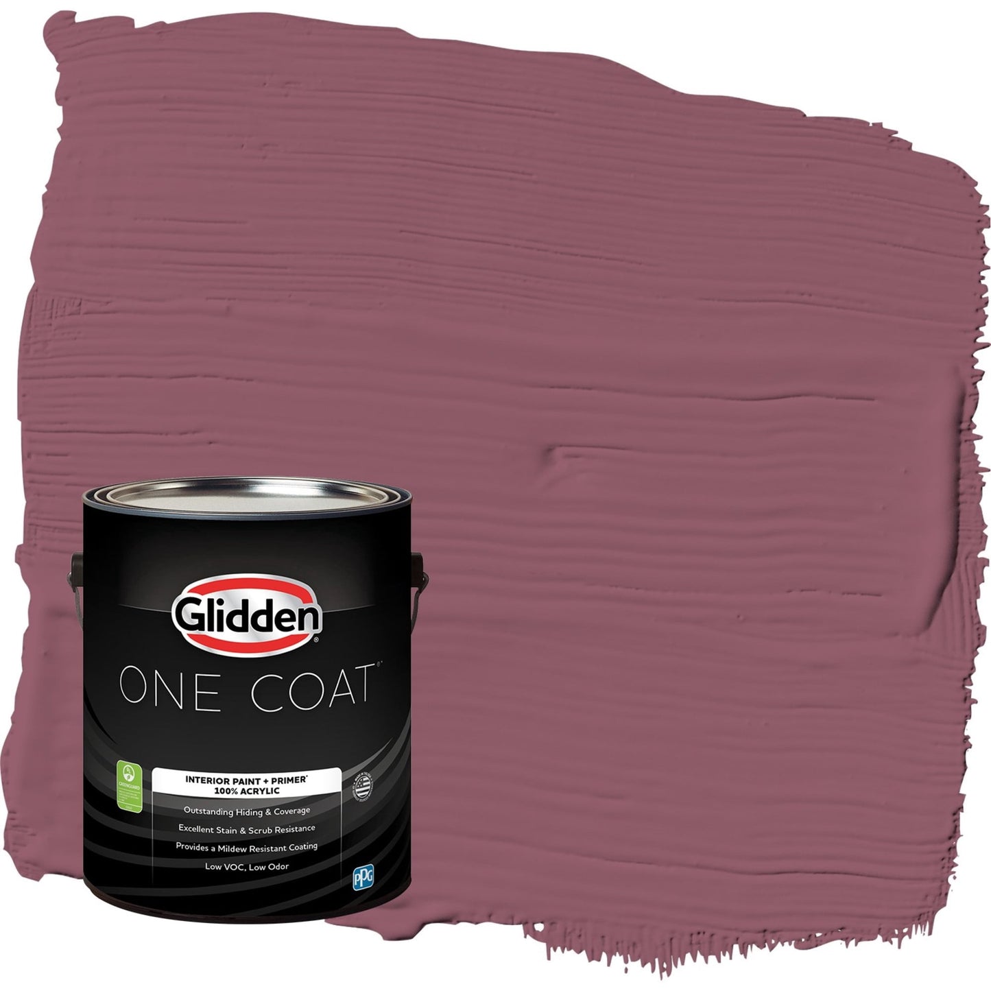 Glidden One Coat Cabernet / Purple Eggshell Interior Paint with Primer, 1 Gallon