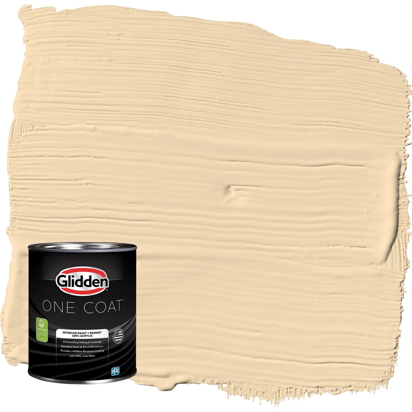 Glidden One Coat Chai Tea Latte / Yellow Semi-Gloss Interior Paint with Primer, 1 Quart