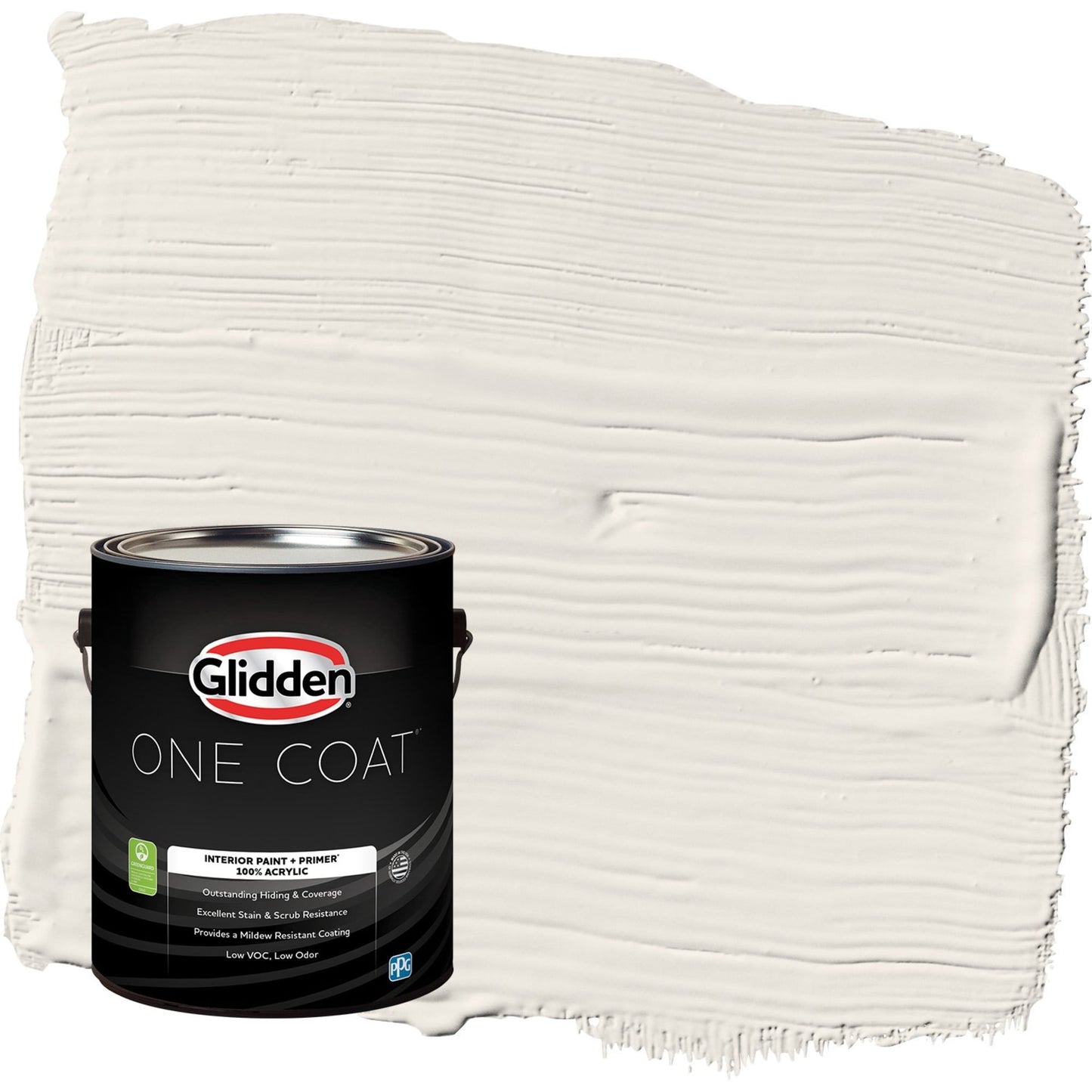 Glidden One Coat Mountain Gray / Gray Semi-Gloss Interior Paint with Primer, 1 Gallon