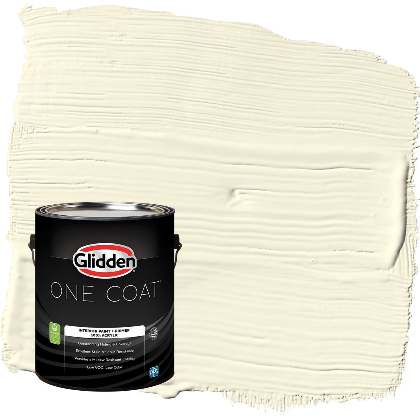 Glidden One Coat Lotus Flower / Yellow Flat Interior Paint with Primer, 1 Gallon
