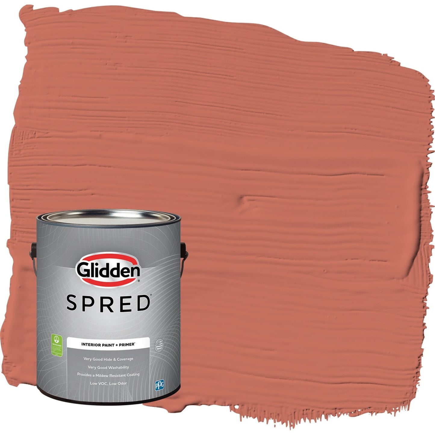 Glidden Spred Cajun Spice / Orange, Flat Interior Paint with Primer, 1 Gallon