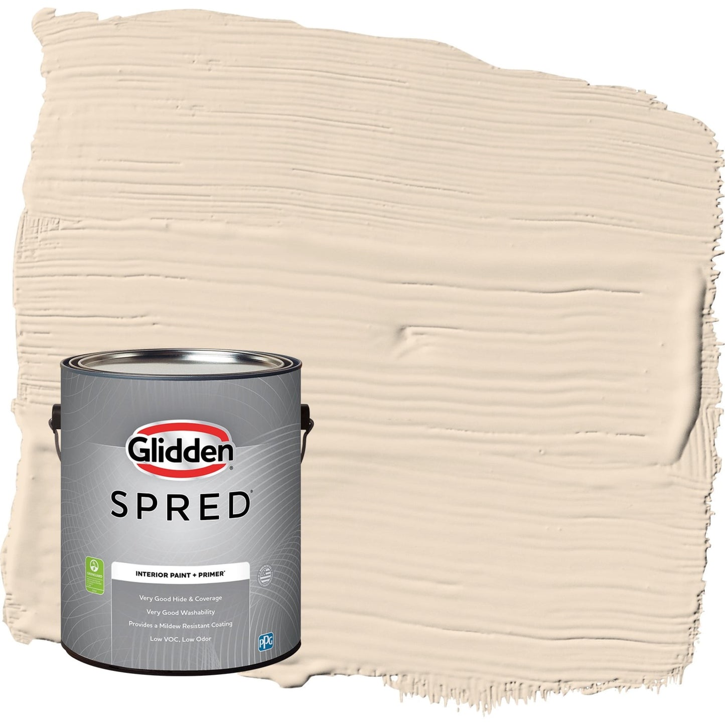 Glidden Spred Oatmeal Cookie / Beige, Flat Interior Paint with Primer, 1 Gallon