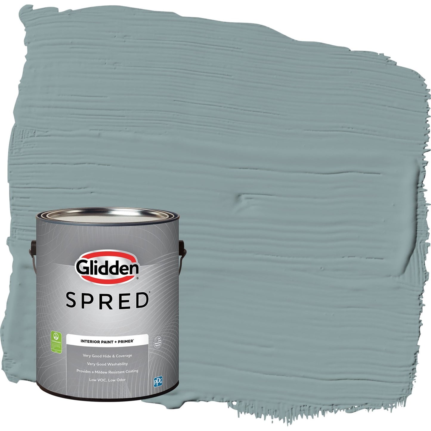 Glidden Spred Aqua Smoke / Blue, Semi-Gloss Interior Paint with Primer, 1 Gallon