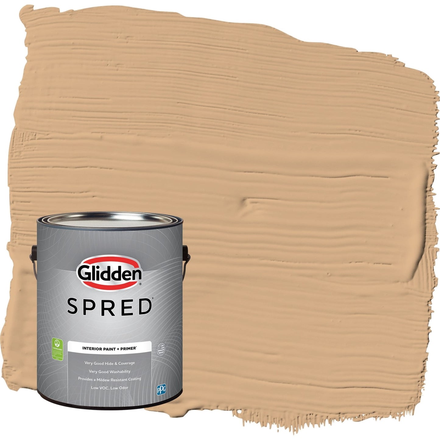 Glidden Spred Cheddar Biscuit / Orange, Eggshell Interior Paint with Primer, 1 Gallon