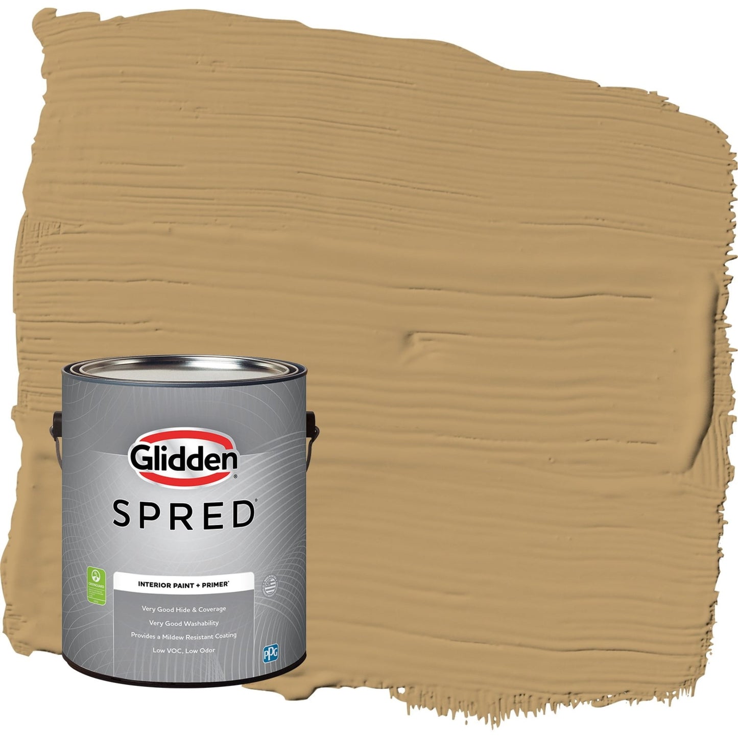 Glidden Spred Golden Granola / Beige, Eggshell Interior Paint with Primer, 1 Gallon