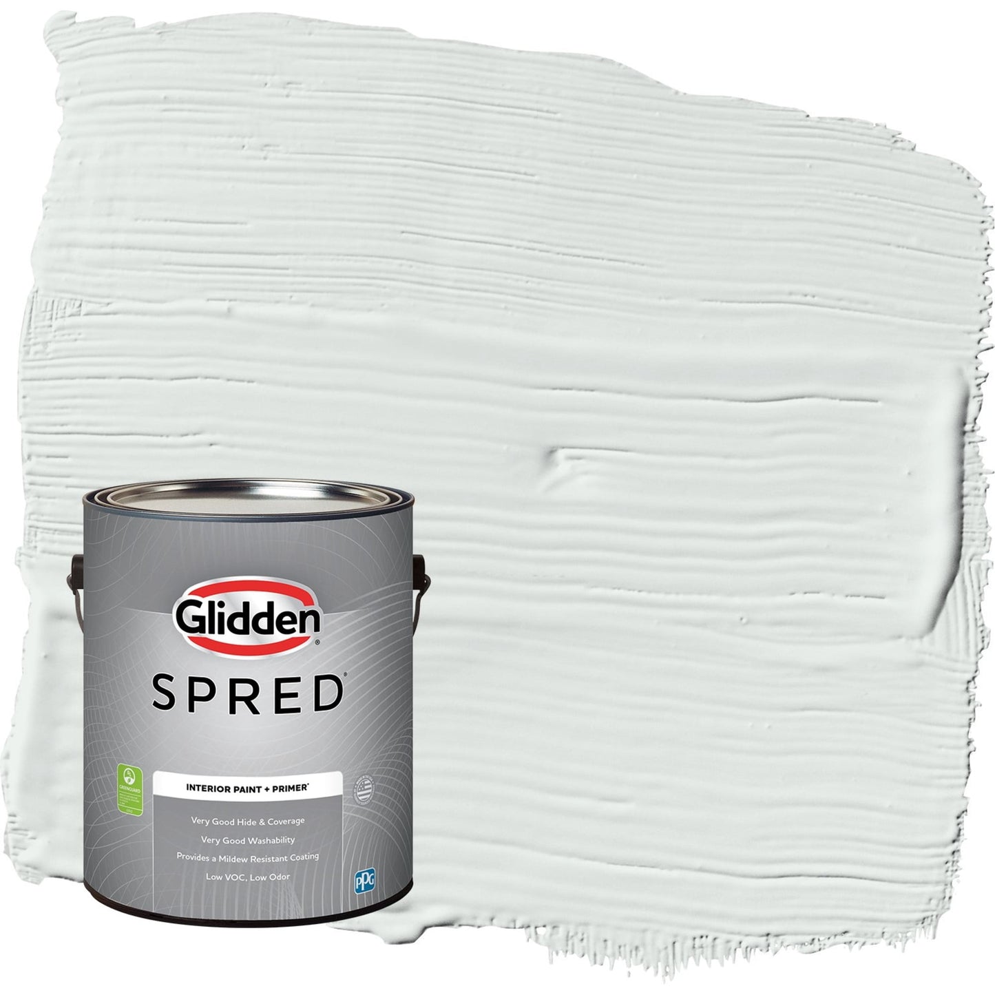 Glidden Spred Icy Bay / Off-White Flat Interior Paint with Primer, 1 Gallon