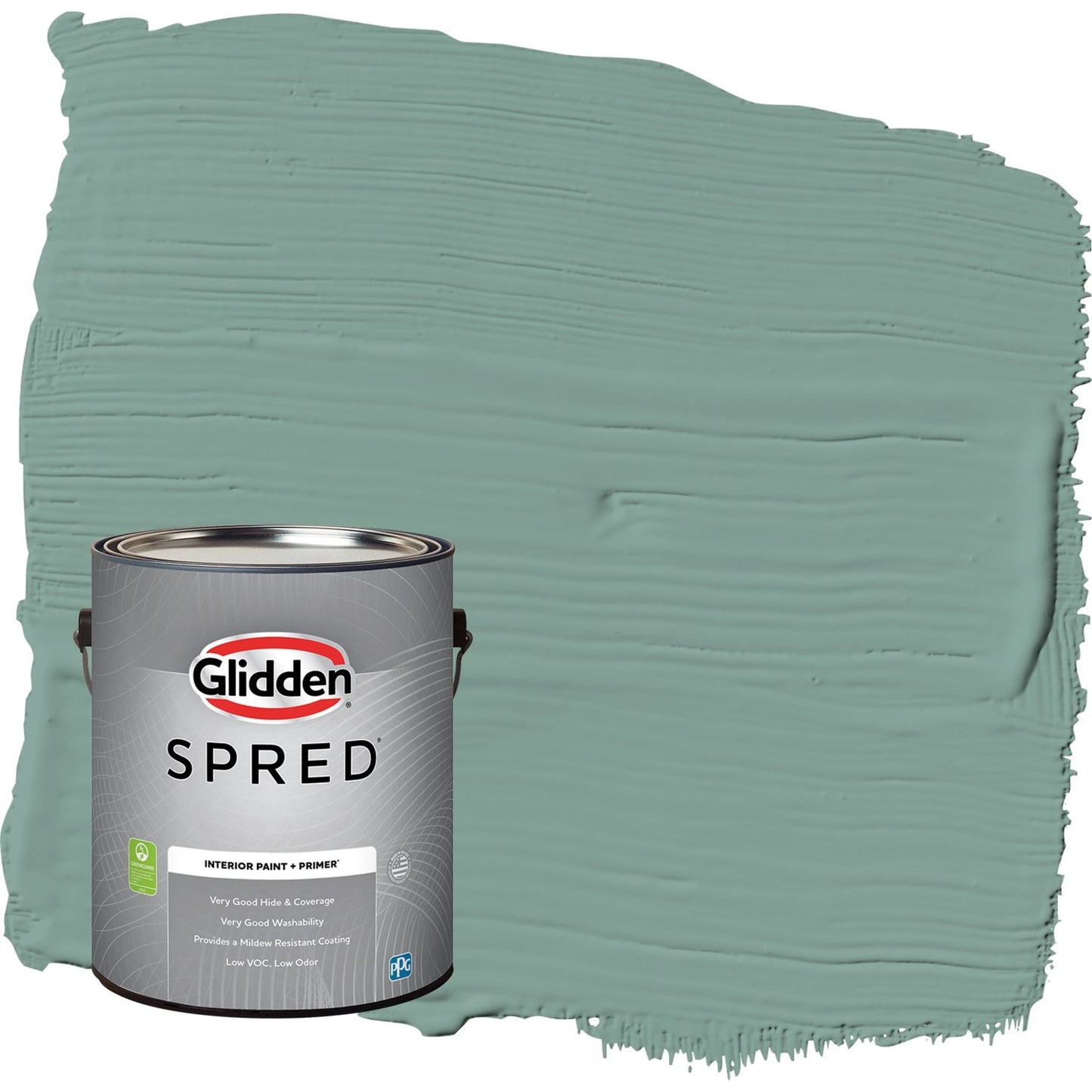 Glidden Spred Silver Laurel / Green, Semi-Gloss Interior Paint with Primer, 1 Gallon