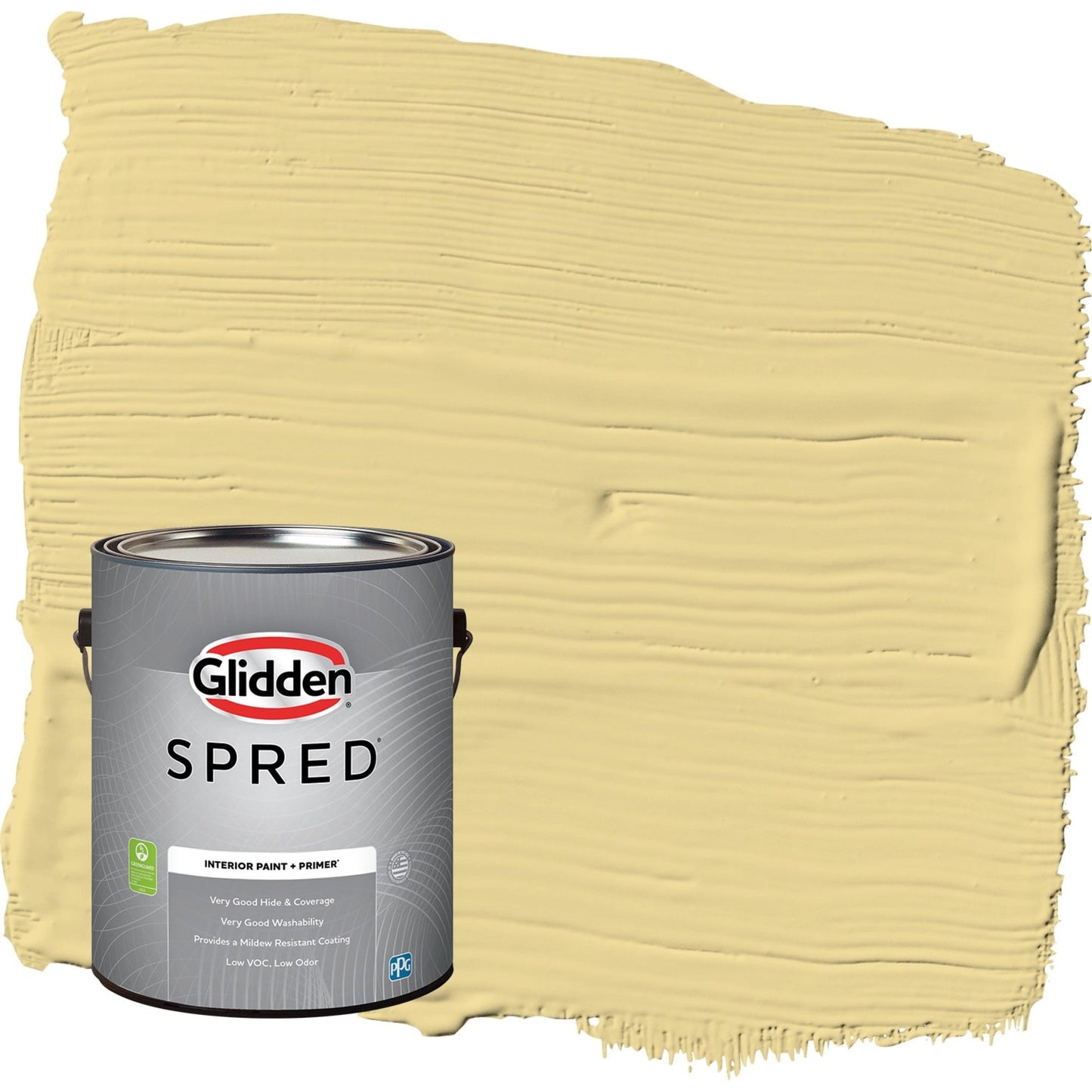 Glidden Spred Wayward Wind / Yellow, Semi-Gloss Interior Paint with Primer, 1 Gallon