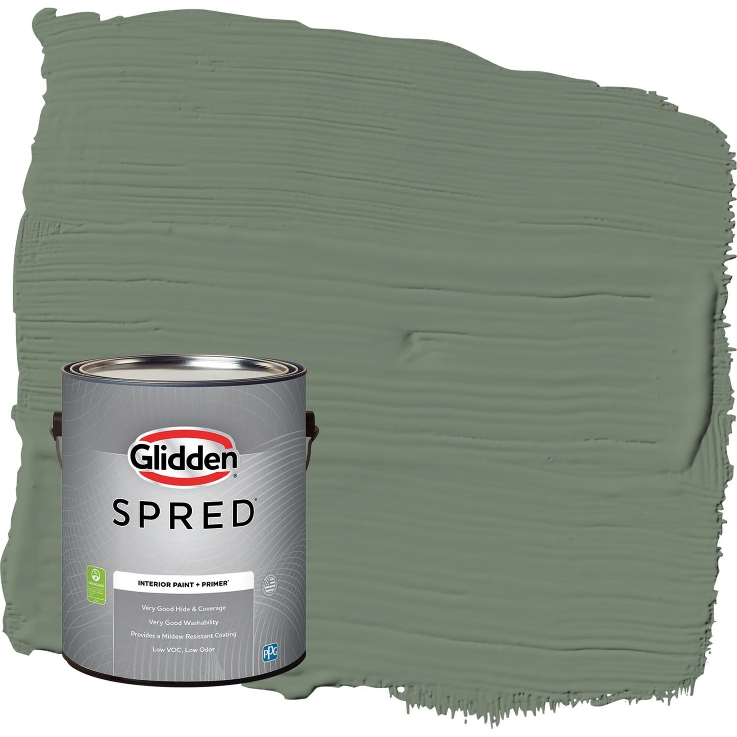 Glidden Spred Lottery Winnings / Green, Flat Interior Paint with Primer, 1 Gallon