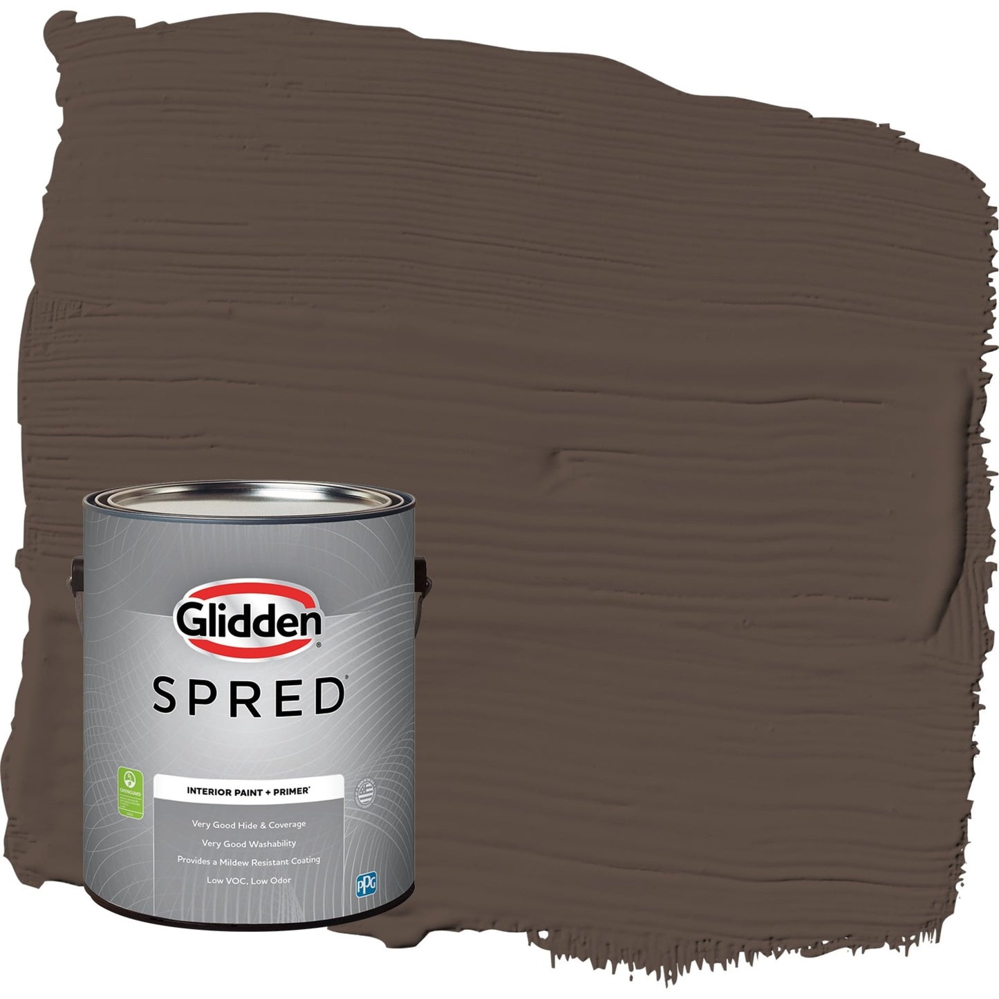 Glidden Spred Sarsaparilla / Brown, Eggshell Interior Paint with Primer, 1 Gallon