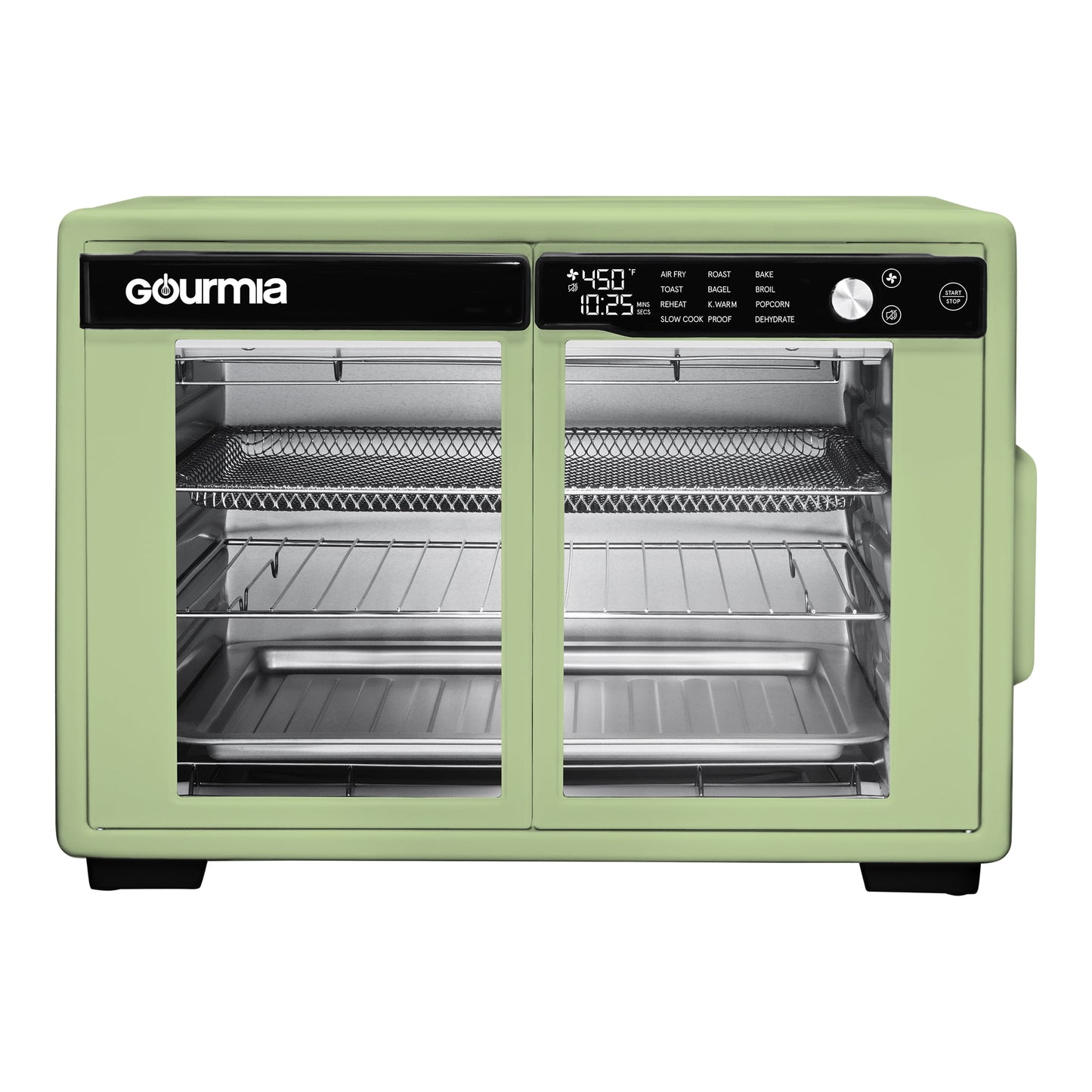 New Gourmia 1700W 9-Slice Digital Toaster Oven Air Fryer, 12 Cooking Preset, 35L, Stainless Steel