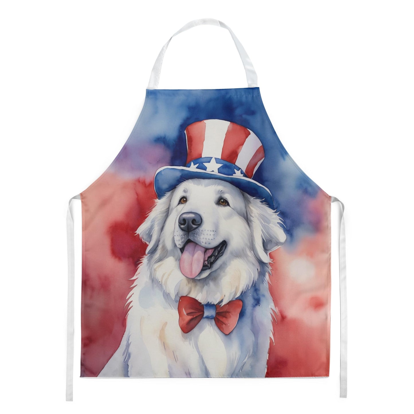 Great Pyrenees Patriotic American Apron 27 in x 30 in