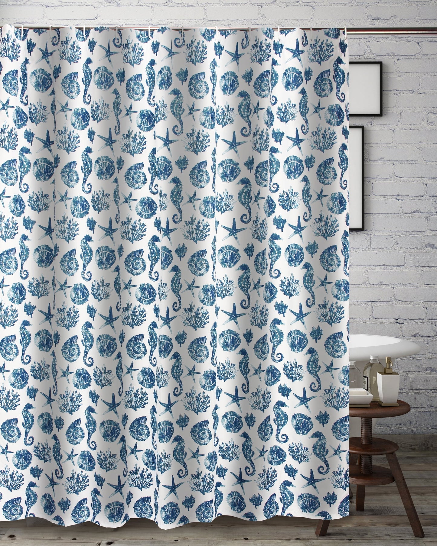 Greenland Home Pebble Beach Coastal Bath and Shower Curtain