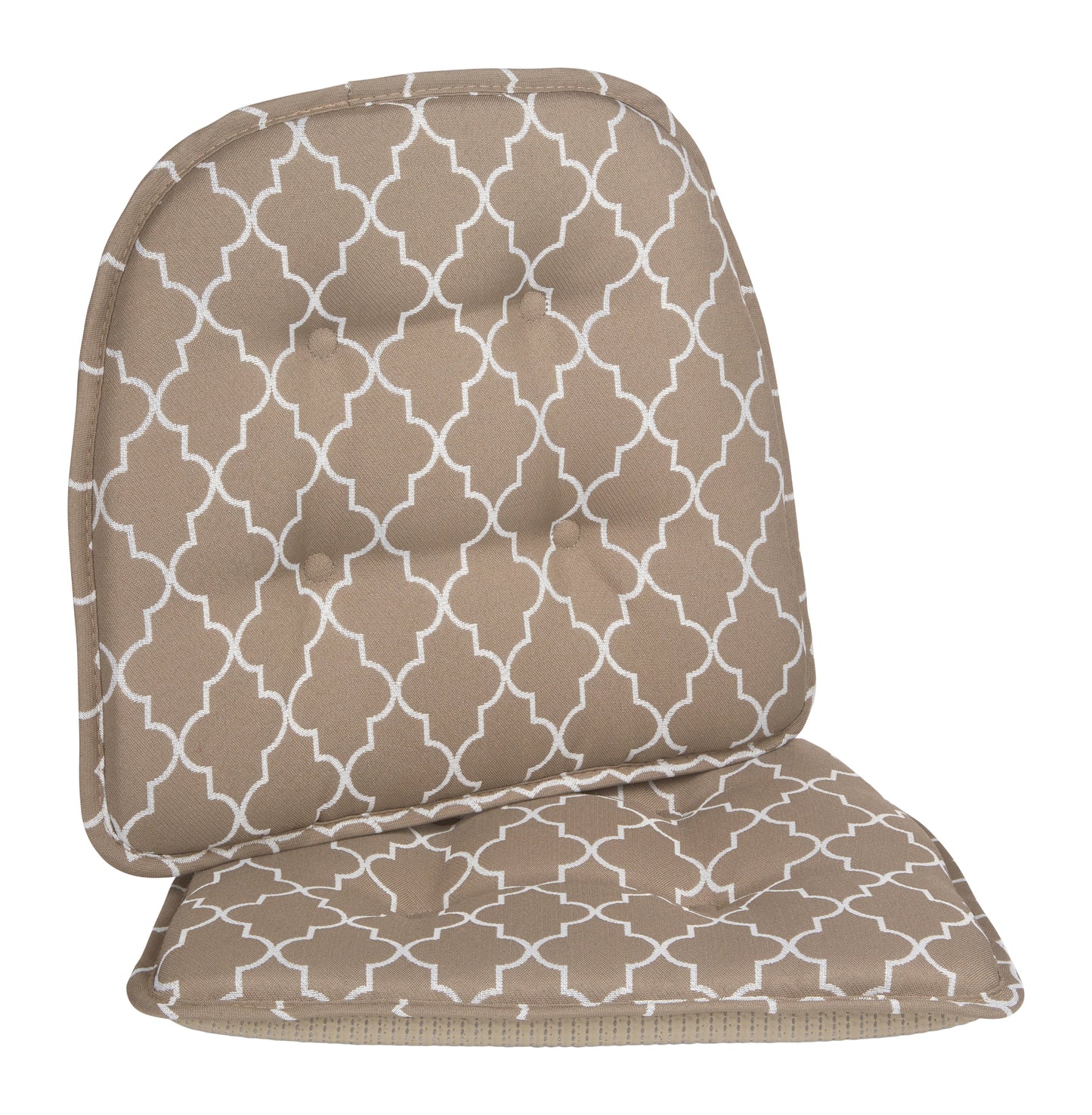 Gripper Non-Slip 15" x 16" Trellis Tufted Chair Cushions, Set of 2