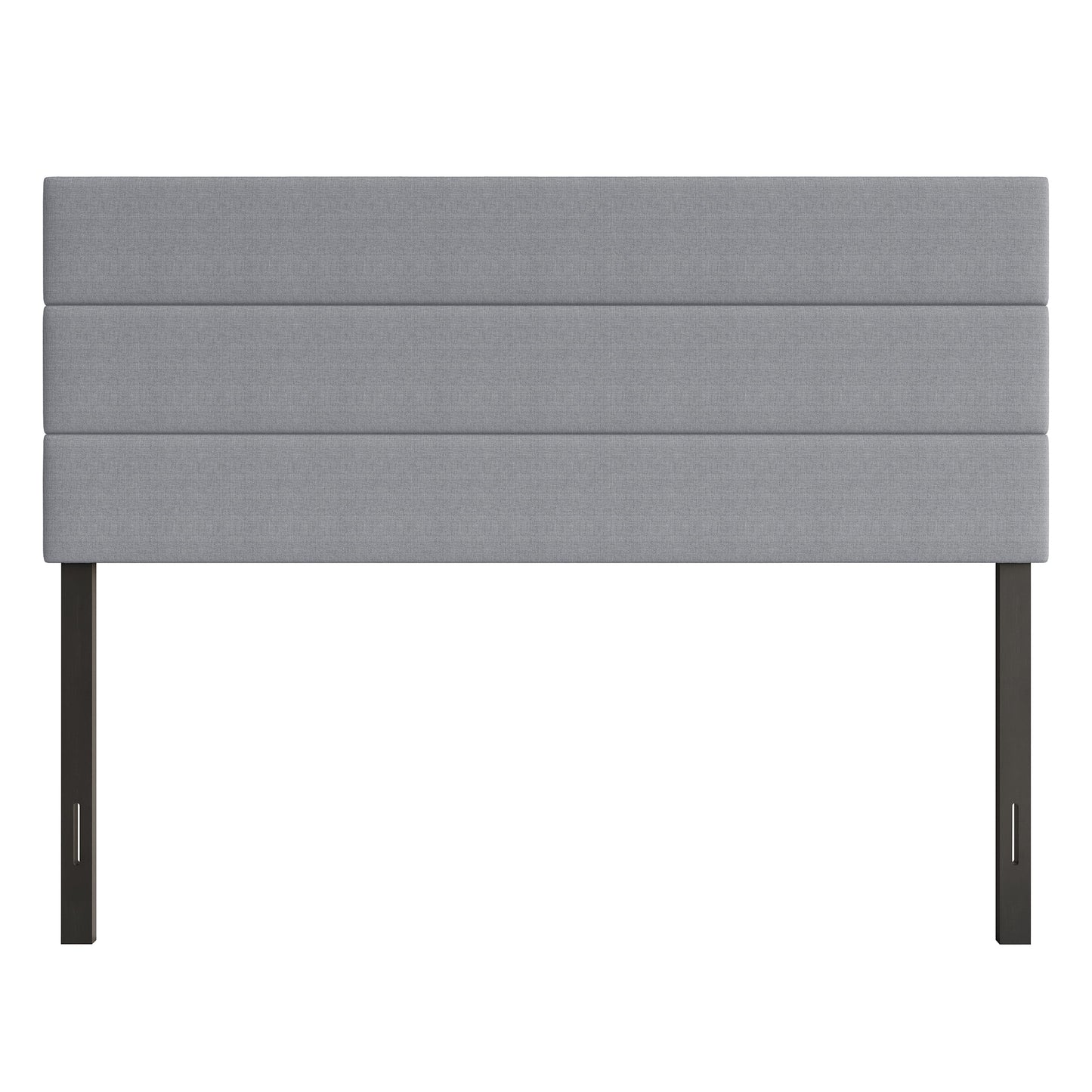 Home Design Etta Full Upholstered Headboard with Channel Tufting and Foam Padding, Gray, Easy assembly