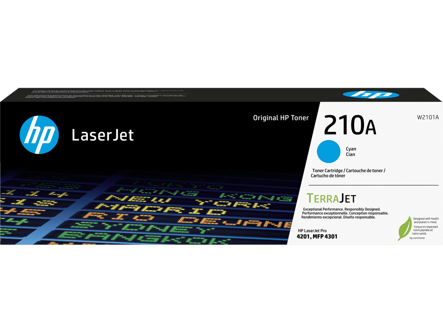 HP 210A Cyn LaserJet Toner Cartridge, ~1,800 pages, W2101A