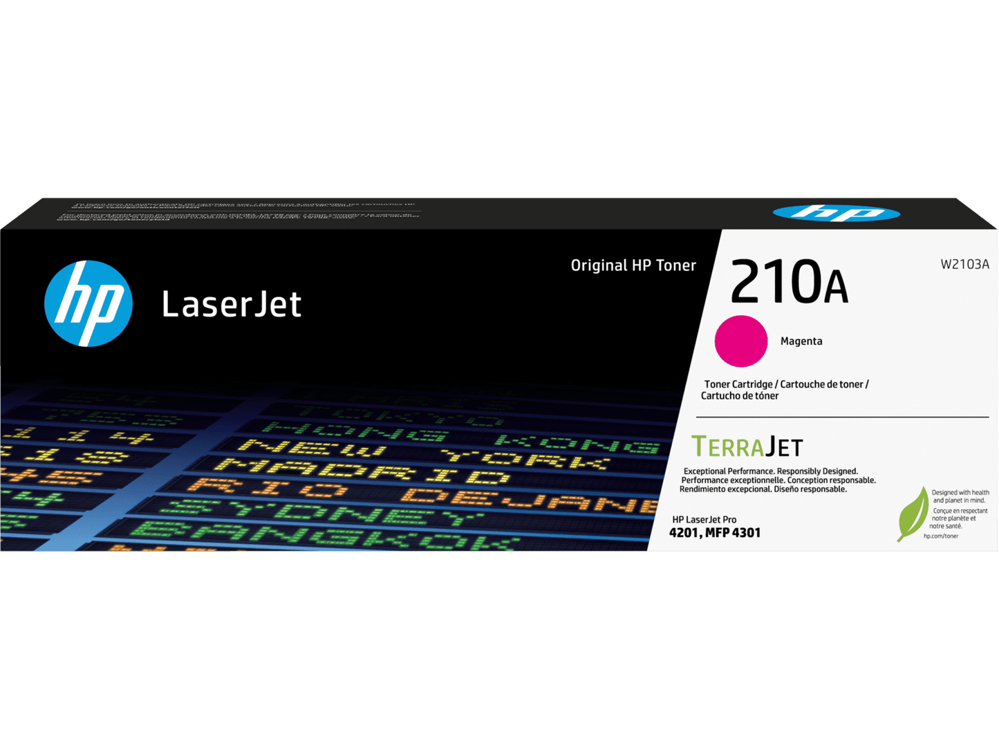 HP 210A Mgn LaserJet Toner Cartridge, ~1,800 pages, W2103A
