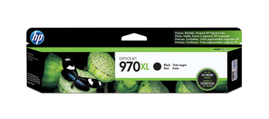 HP 970XL High Yield Black Original Ink Cartridge, ~9,200 pages, CN625AM