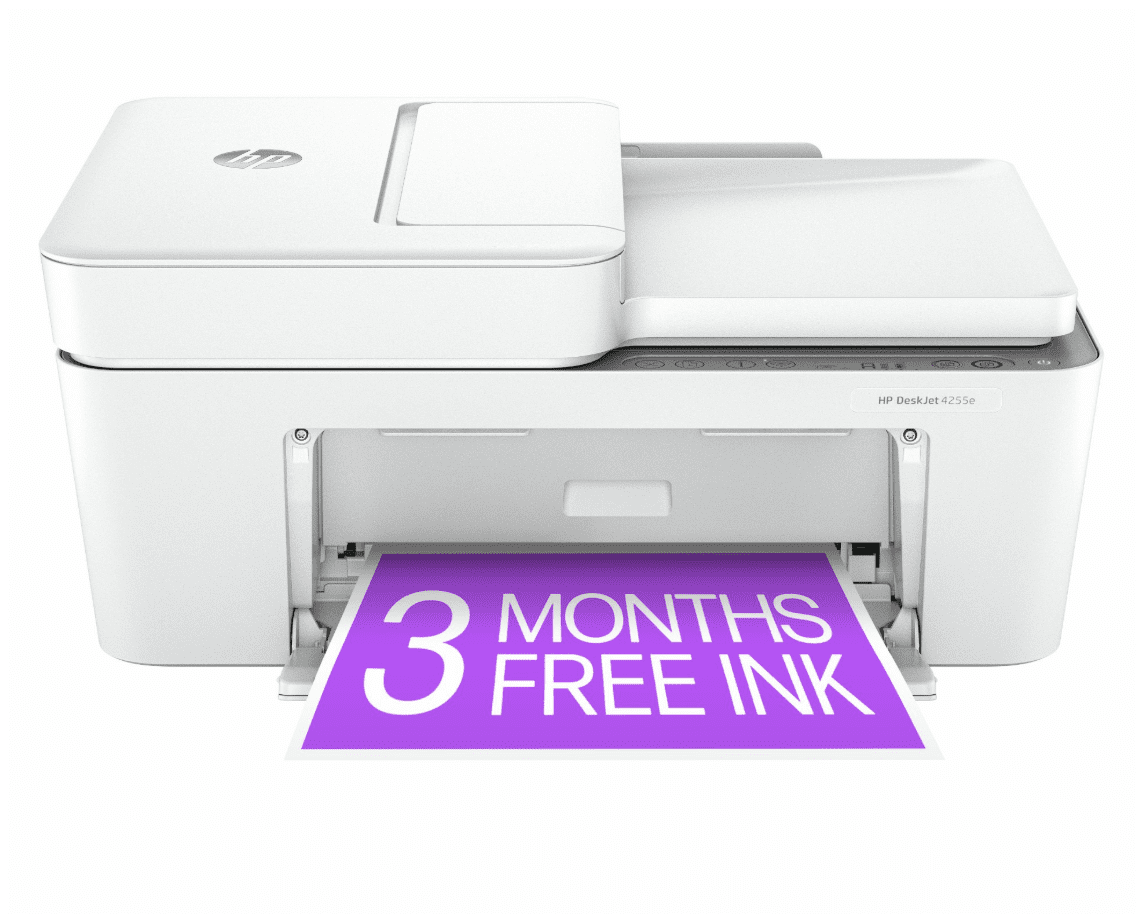 HP DeskJet 4255e All-in-One Printer with 3 Months of Instant Ink for free with HP+