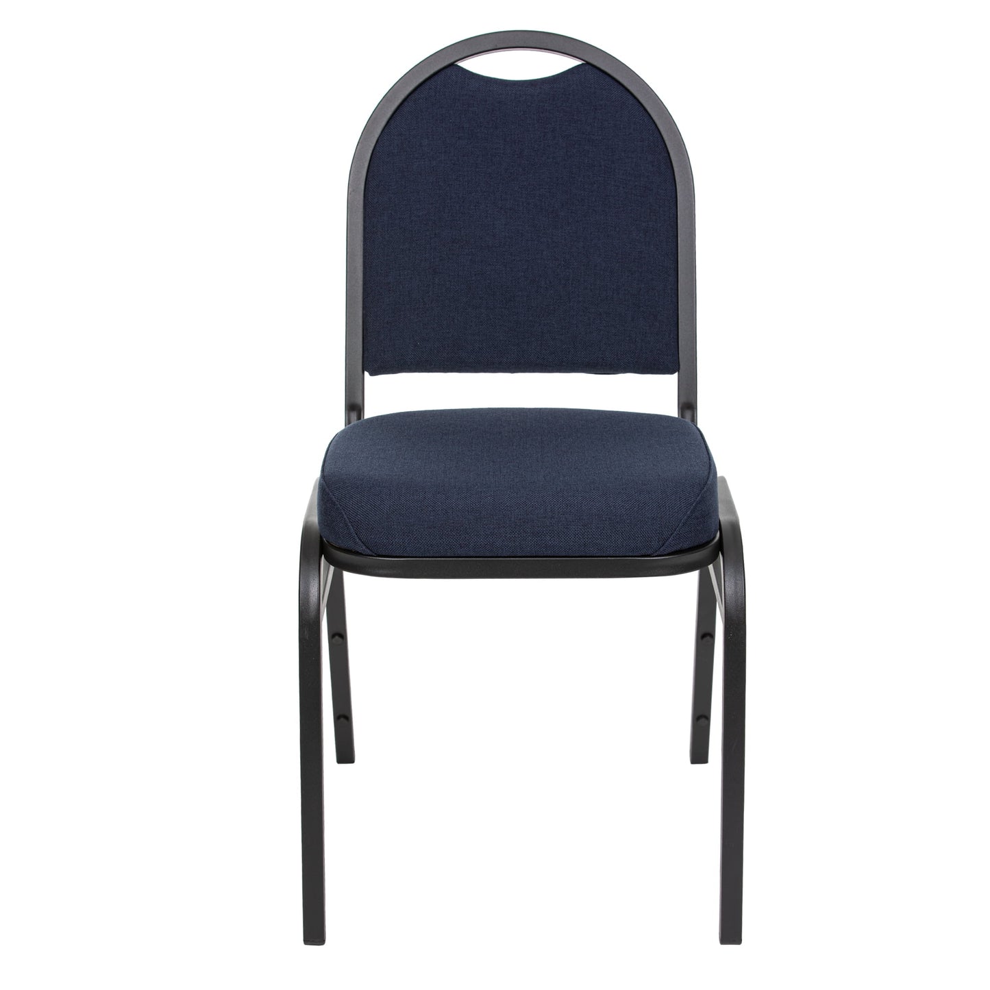 Hampden Furnishings Celia Collection Fabric Banquet Chair, Dark Blue, Pack of 2