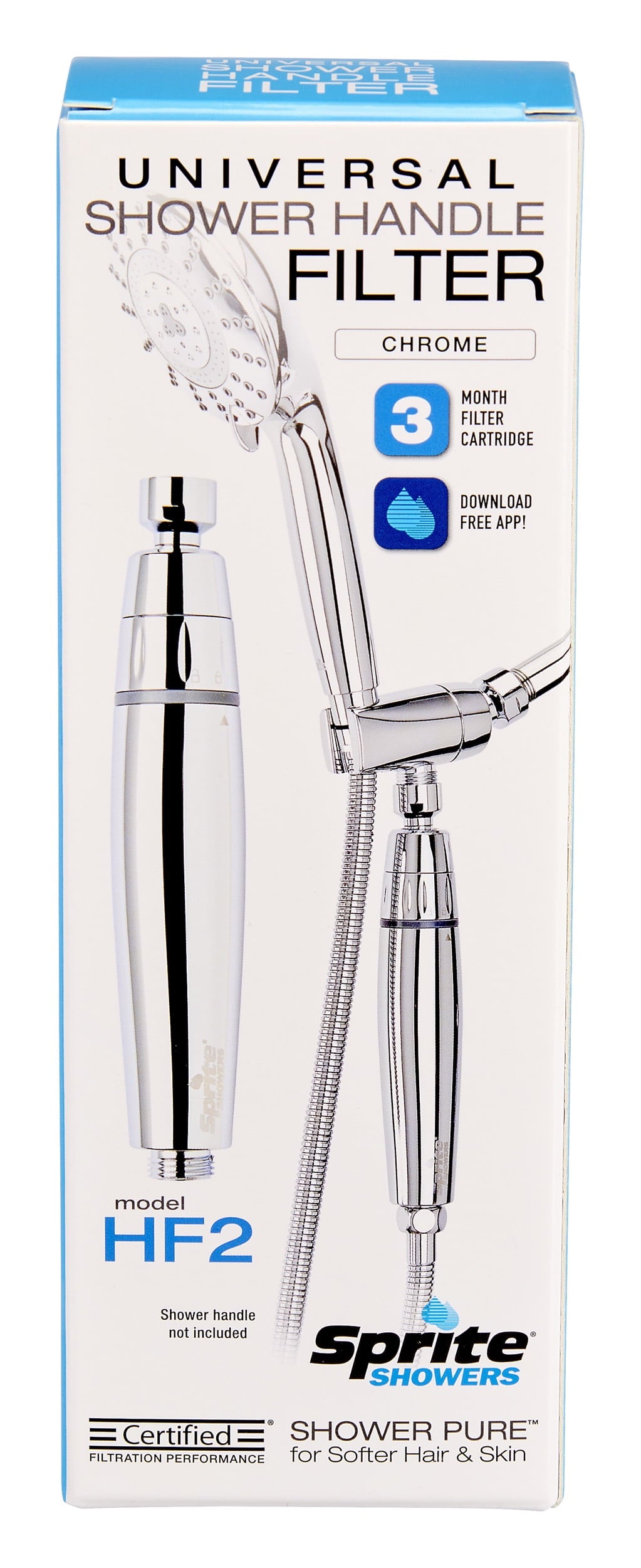 Sprite Hand Held Shower Filter with Replaceable Cartridge and Advanced Filtration