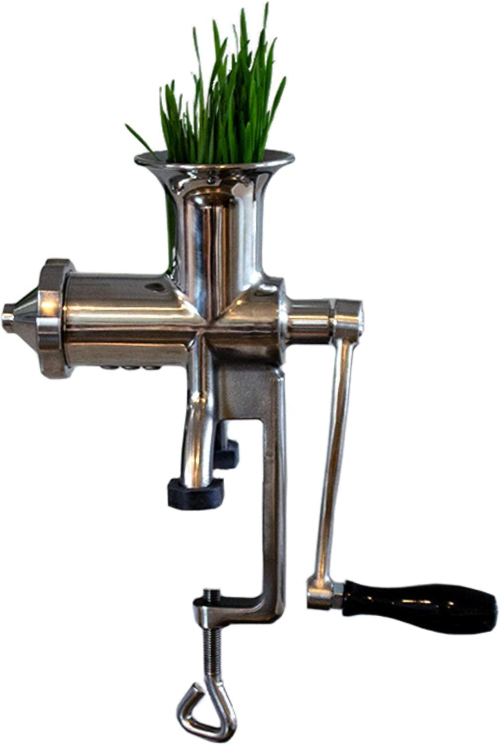 Handy Pantry HJ Hurricane Stainless Steel Manual Wheatgrass Juicer - Hand Crank Wheat Grass Juice Extractor