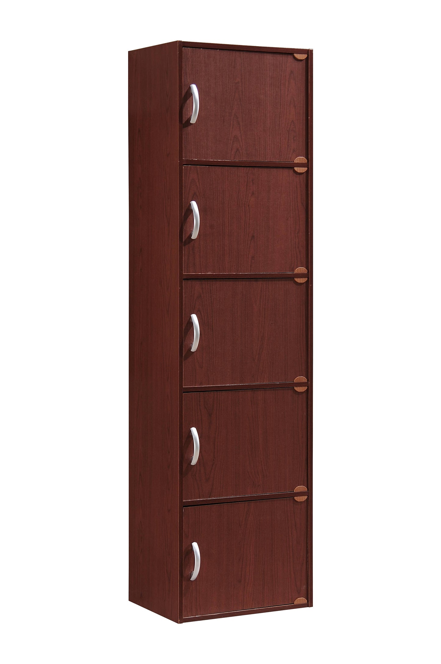 Hodedah 5-Shelf, 5-Door Multipurpose Cabinet, Multiple Colors