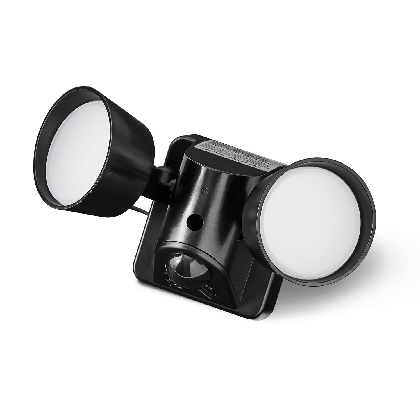 Hyper Tough 2-Head LED Direct Wire Motion Sensing Outdoor Security Light, Black, 120 Degrees, 2500 Lumens, 120V