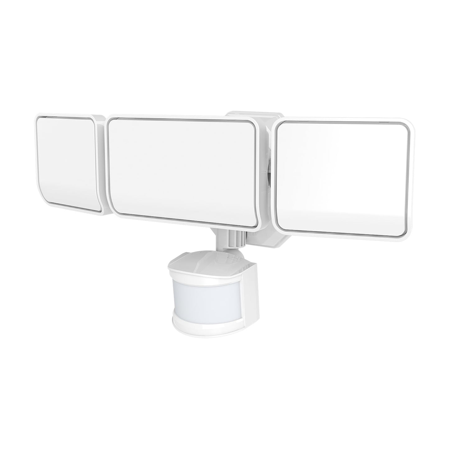 Hyper Tough Luz de Seguridad de 3 Cabezales, Sensor de Movimiento de 180°, 4000 Lúmenes, Cable Directo, 120V, Blanco