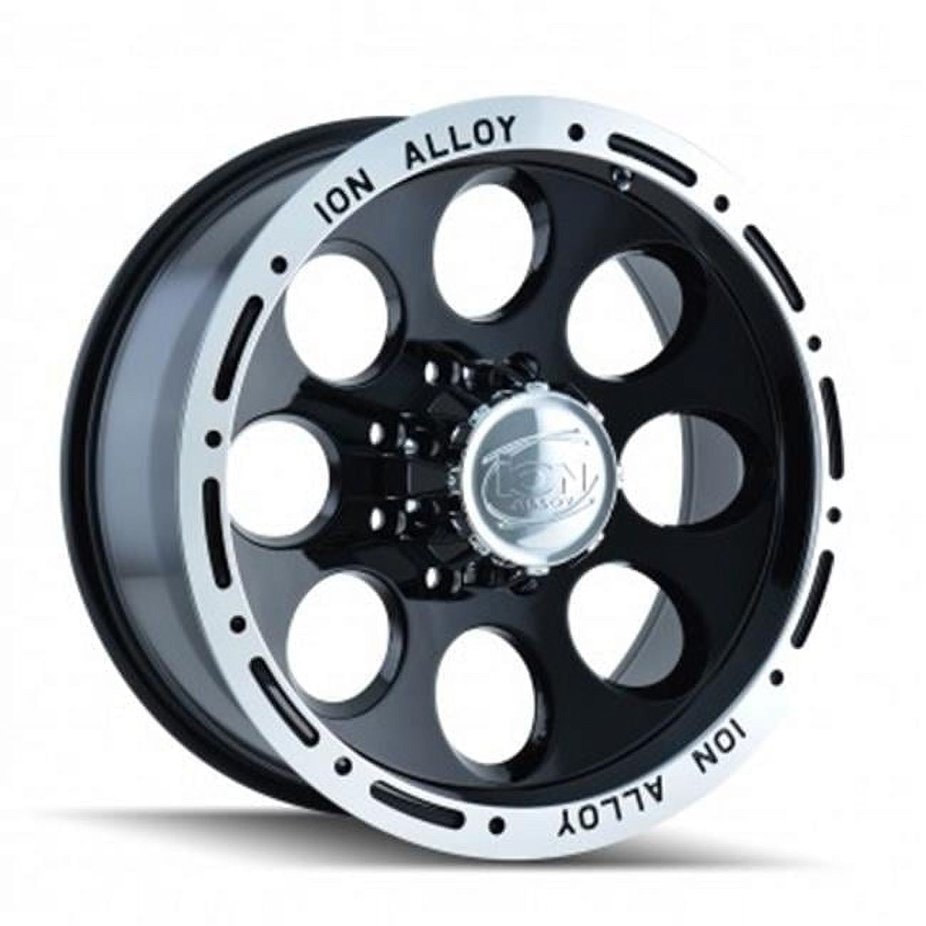 ION 5-120.65 PCD Black Machined Lip Wheel