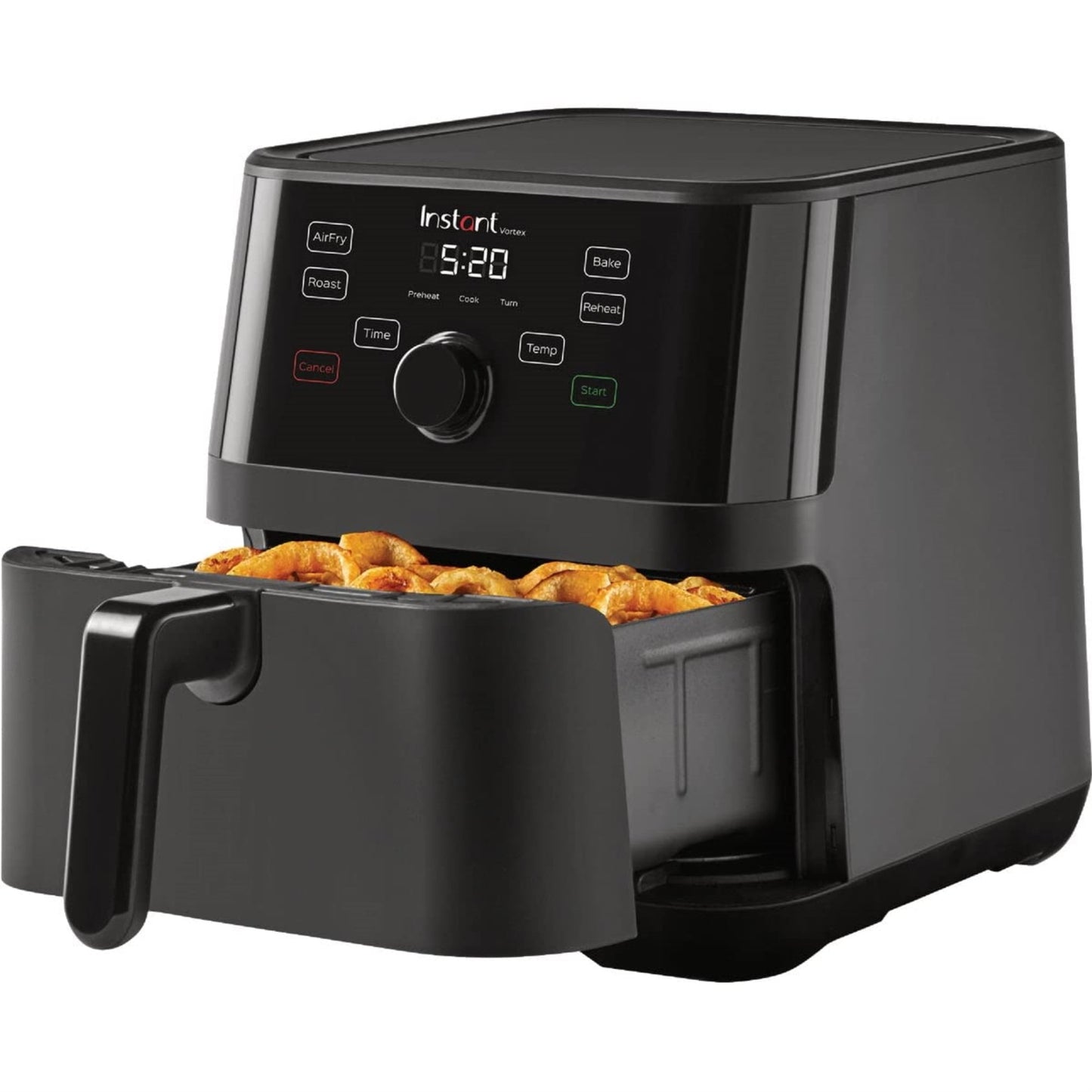 Instant Vortex 5.7QT Large Air Fryer Oven Combo Cookbook With 90 Recipes, Customizable Smart Cooking Programs, Nonstick and Dishwasher-Safe Basket, Black
