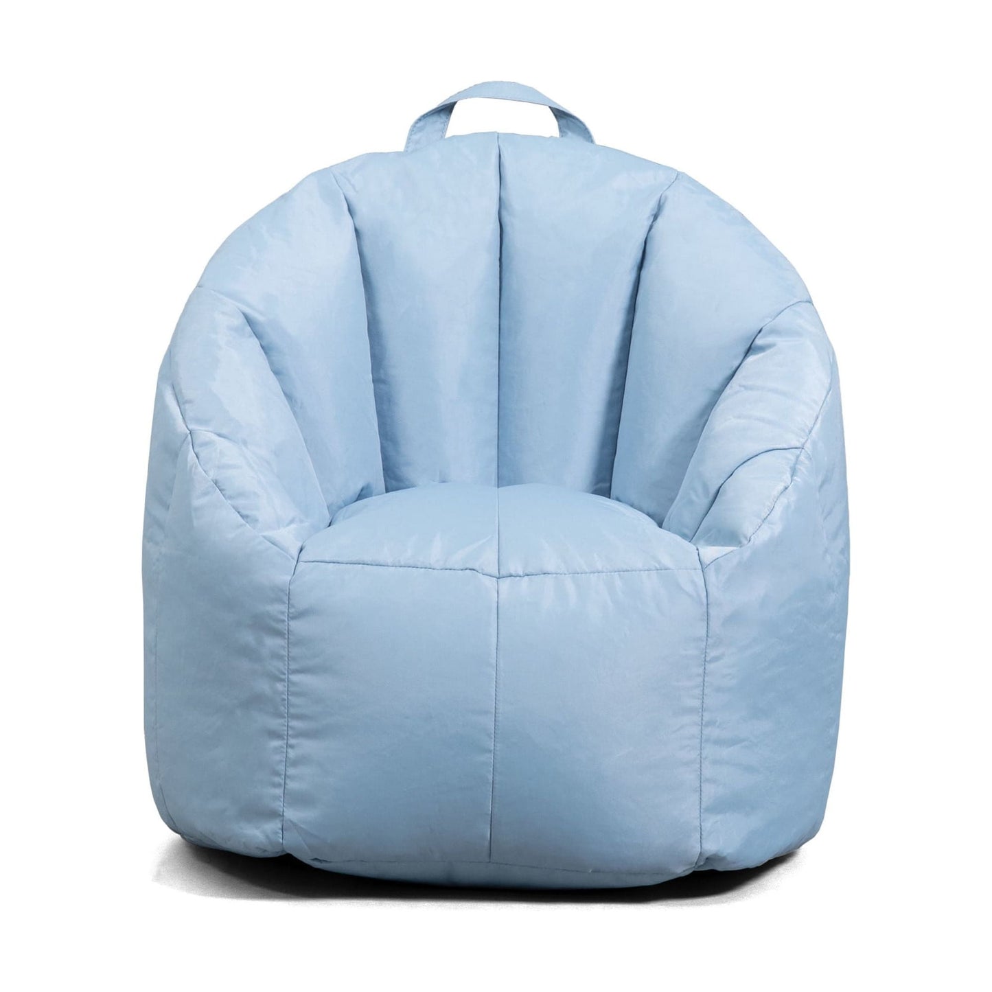 Big Joe Joey Silla Puff Junior para Niños, Silla Lounge Ligera de Mezcla de Nailon de 1.5 ft, Poliéster Duradero, Azul Niebla