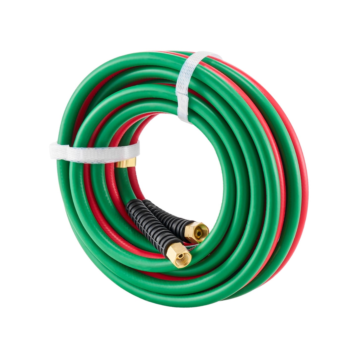 KFFKFF 15FT 1/4-Inch Hose for Oxygen Acetylene, Equipped with B Fitting of 9/16"-18, 300PSI T Grade Twin Hose, Ideal for Welding Cutting Torch, Compatible with Oxygen, Acetylene