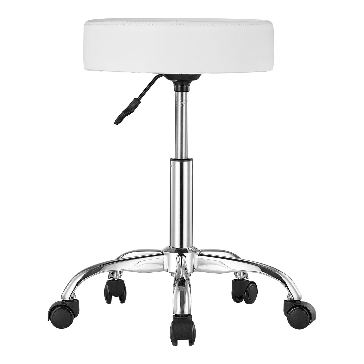 KFFKFF Circular Mobile Seat, Leather-Made Mobile Seat with Casters, Full-Rotation Drafting Seat with Enhanced Padding, Height Modifiable Mobile Work SPA Tattoo Seat, Suitable for Office, Residence