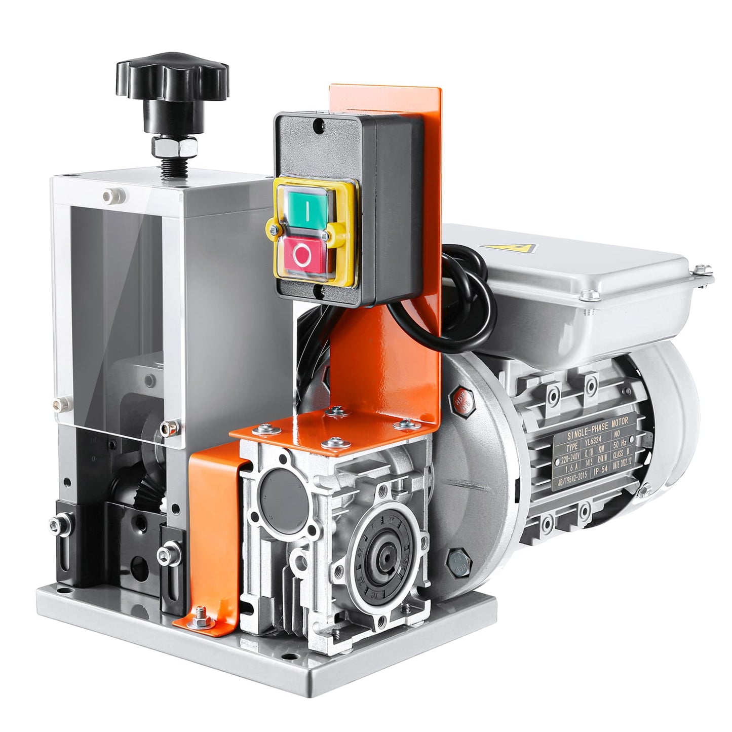 KFFKFF Electric Wire Stripping Machine, Suitable for 0.06''-1.18'' Wire Diameters, Functions at 180W, Achieves Speeds up to 60 ft/min, Equipped with Precise Depth Gauge
