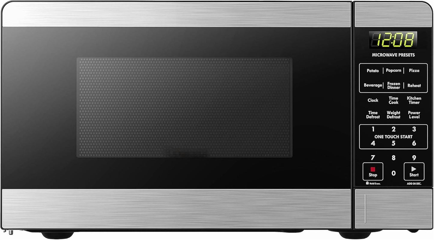 KMCMWP11S2-10 Countertop Microwave 6 Auto-Preset Menus, Child Lock, Defrost & Express Cooking Features, 1.1 Cu Ft, Stainless Steel 1000W