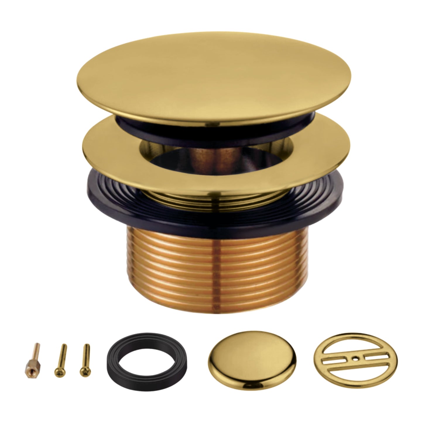 Kingston KBU2007 Eugene Toe Touch Tub Drain Conversion Kit in Brushed Brass