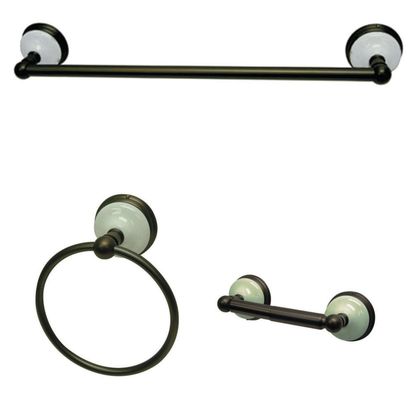 Kingston Brass BAK111248ORB Victorian 3-Piece Bathroom Hardware, Oil Rubbed Bronze