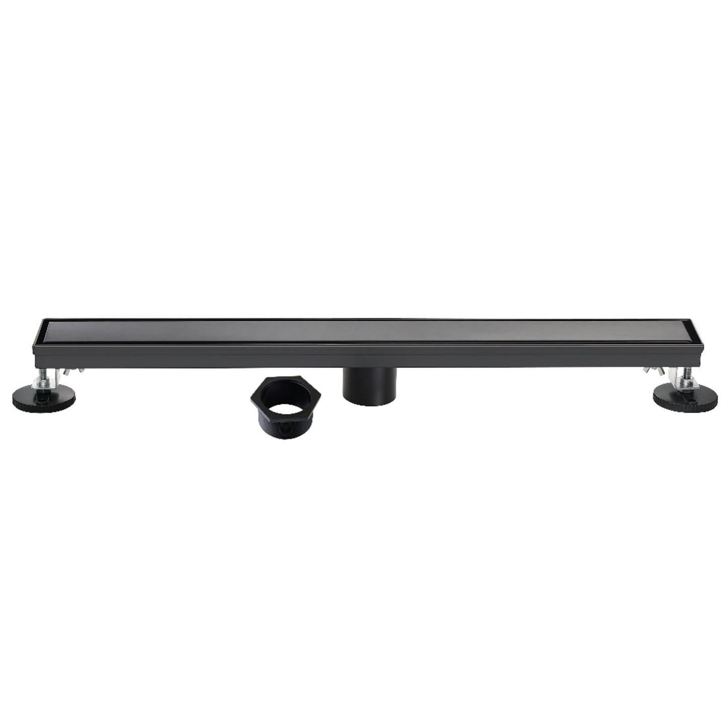 Kingston Brass BSF3220 Watercourse 32-Inch Stainless Steel Linear Shower Drain with Reversible Tile Insert and Flat Grate in Matte Black