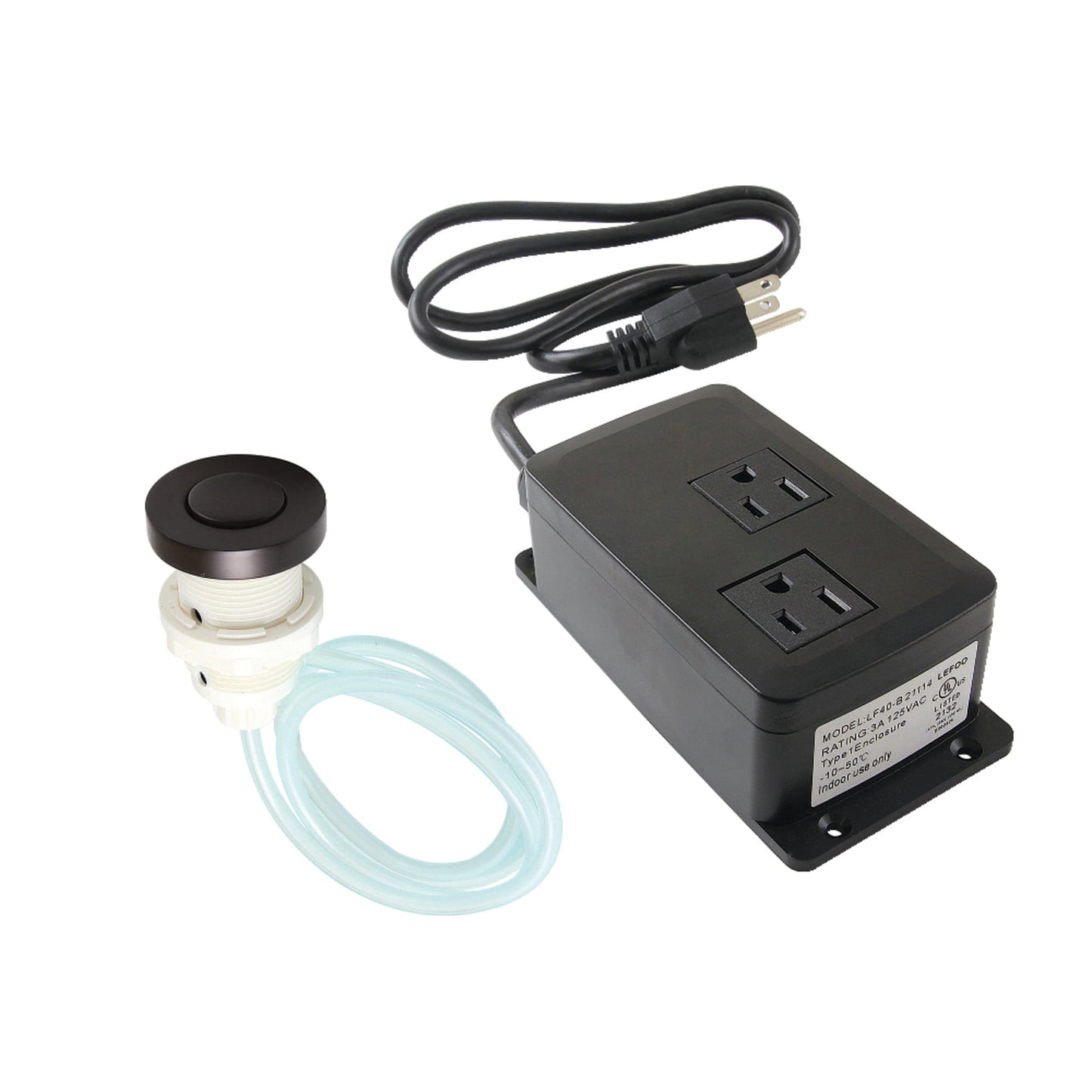 Kingston Brass KAMDK315 Trimscape Kit de Interruptor de Aire para Eliminación de Basura con Doble Salida, Bronce Frotado con Aceite